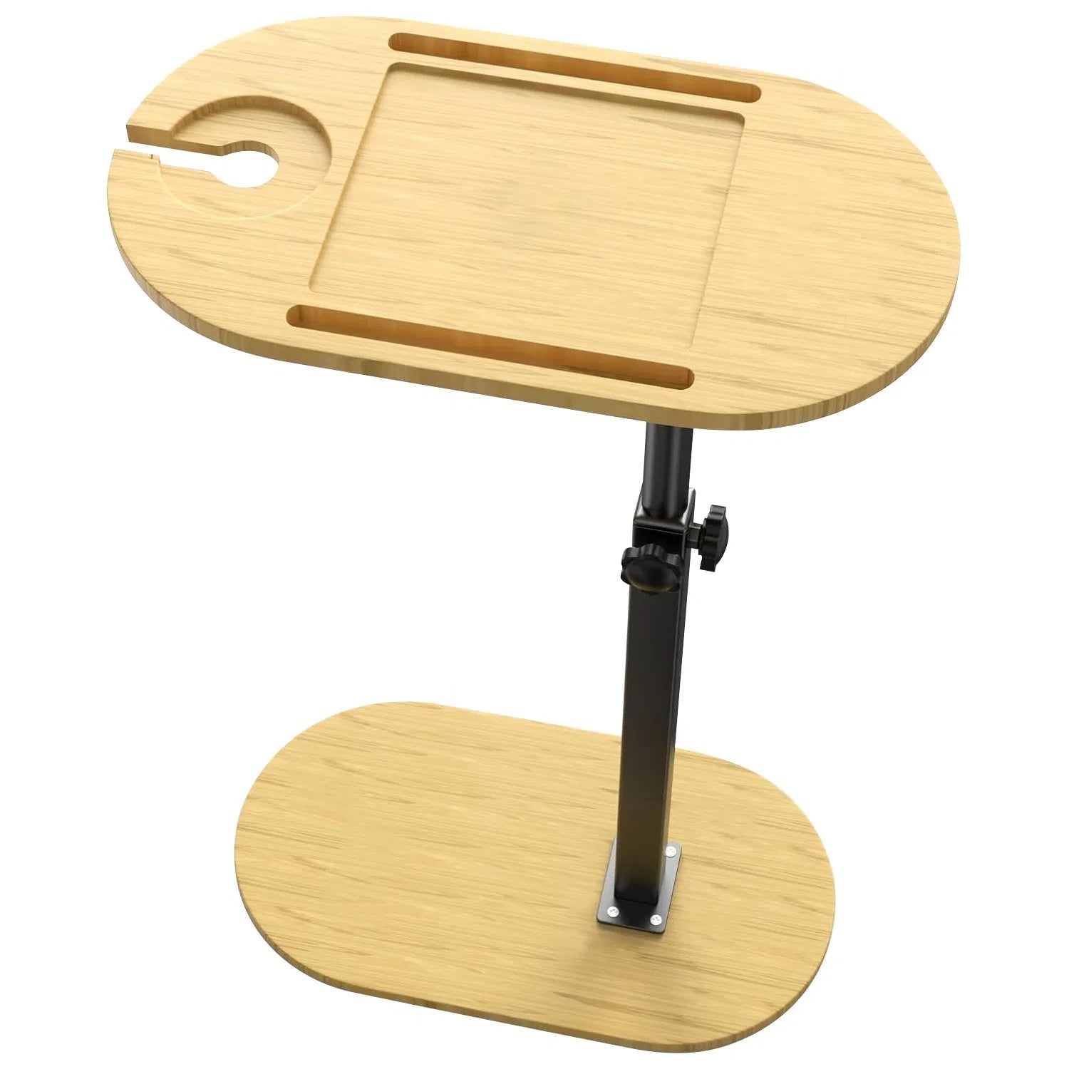 Liftable Freestanding Bamboo Bath Tray Caddy