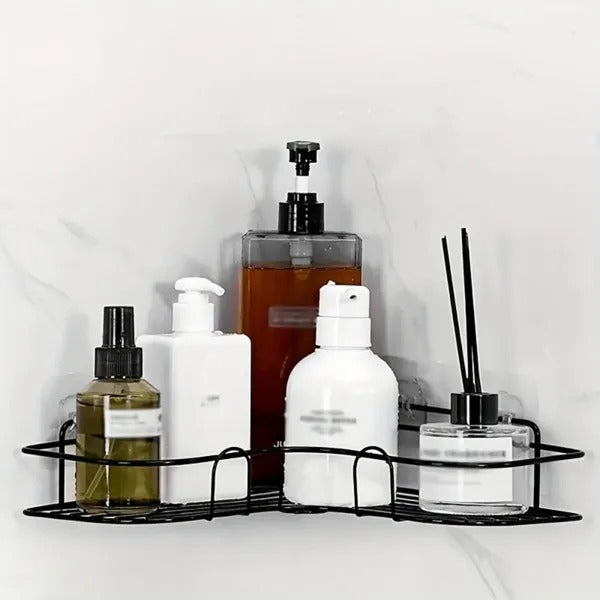 1pc Wall Mounted Bathroom Shelf, Shower Caddy Rack