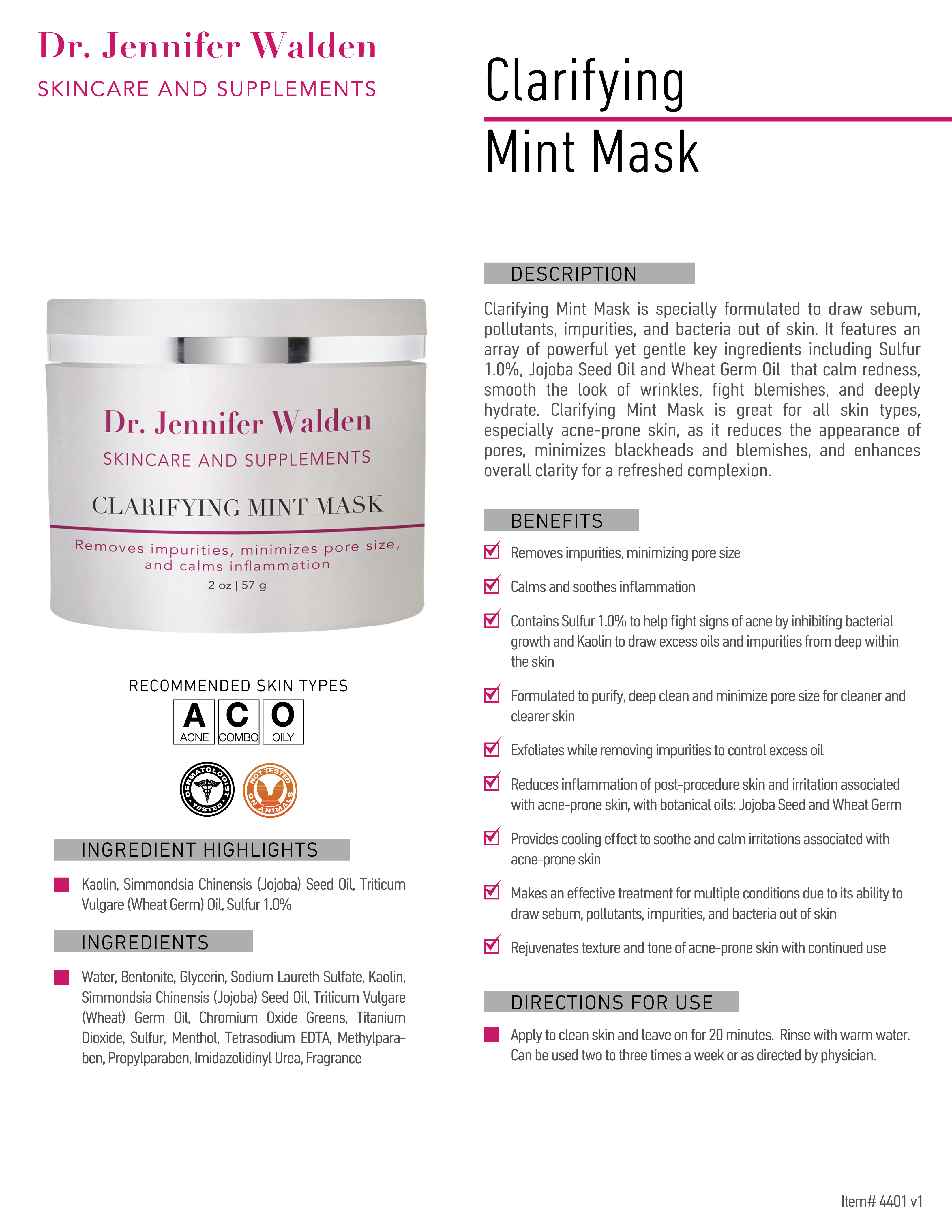 CLARIFYING MINT MASK