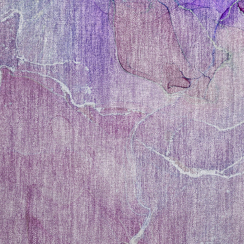 2' X 3' Purple Abstract Washable Non Skid Indoor Outdoor Area Rug