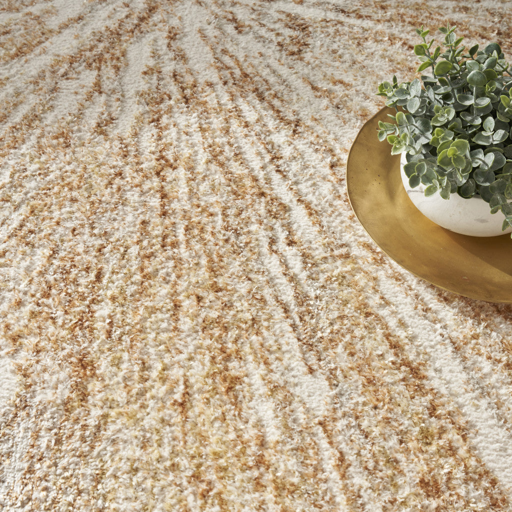 8' X 10' Ivory Abstract Area Rug