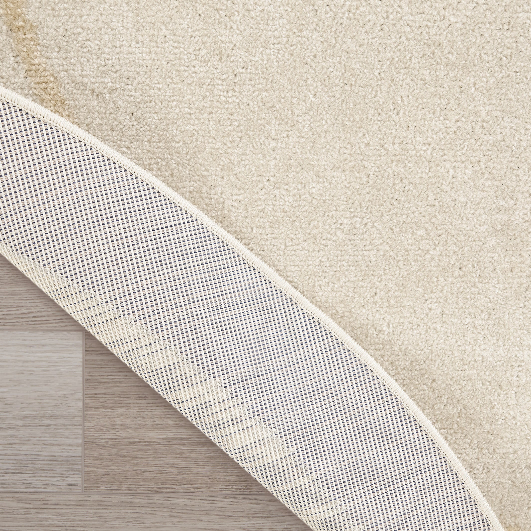 8' Ivory And Gold Round Indoor Outdoor Area Rug