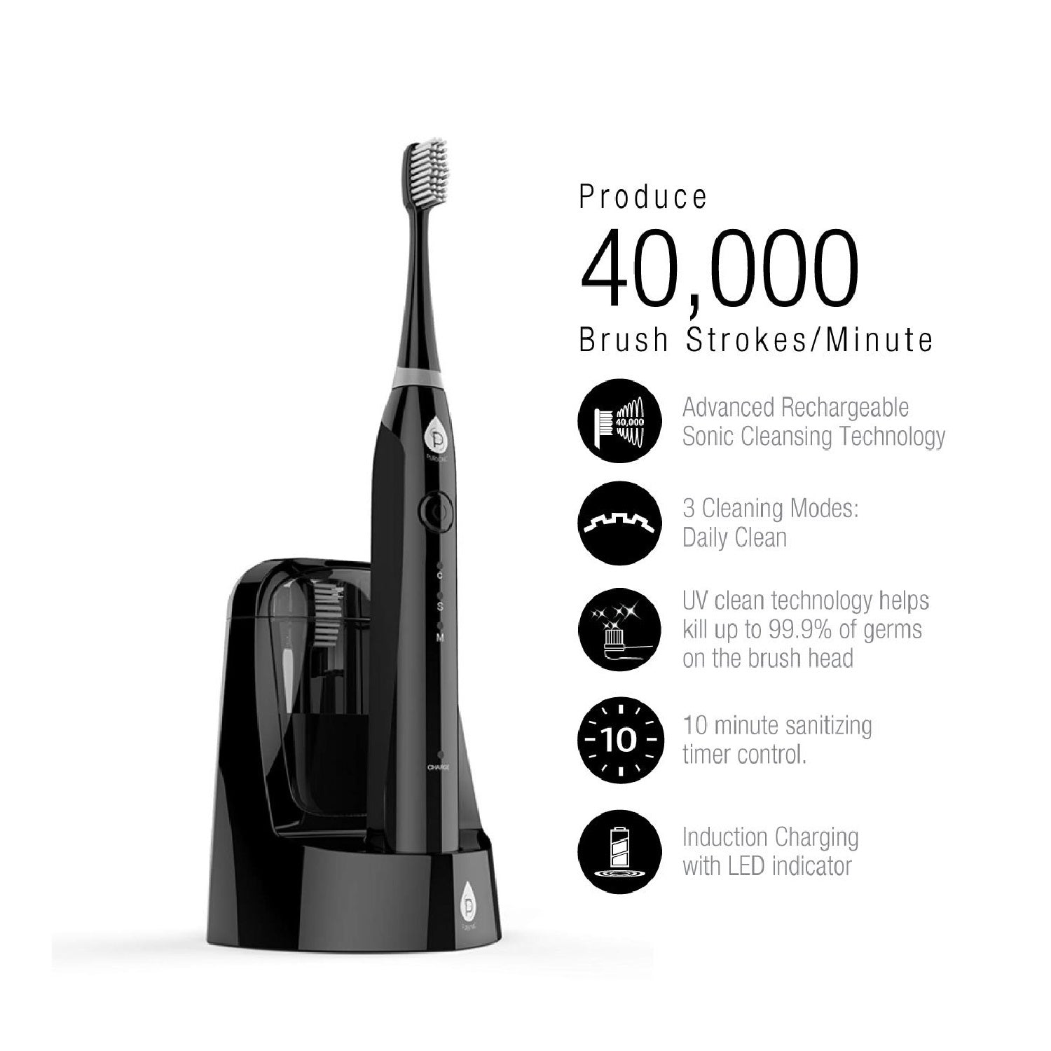 Electric Smart Series Rechargeable Toothbrush with UV Sanitizing Function-3