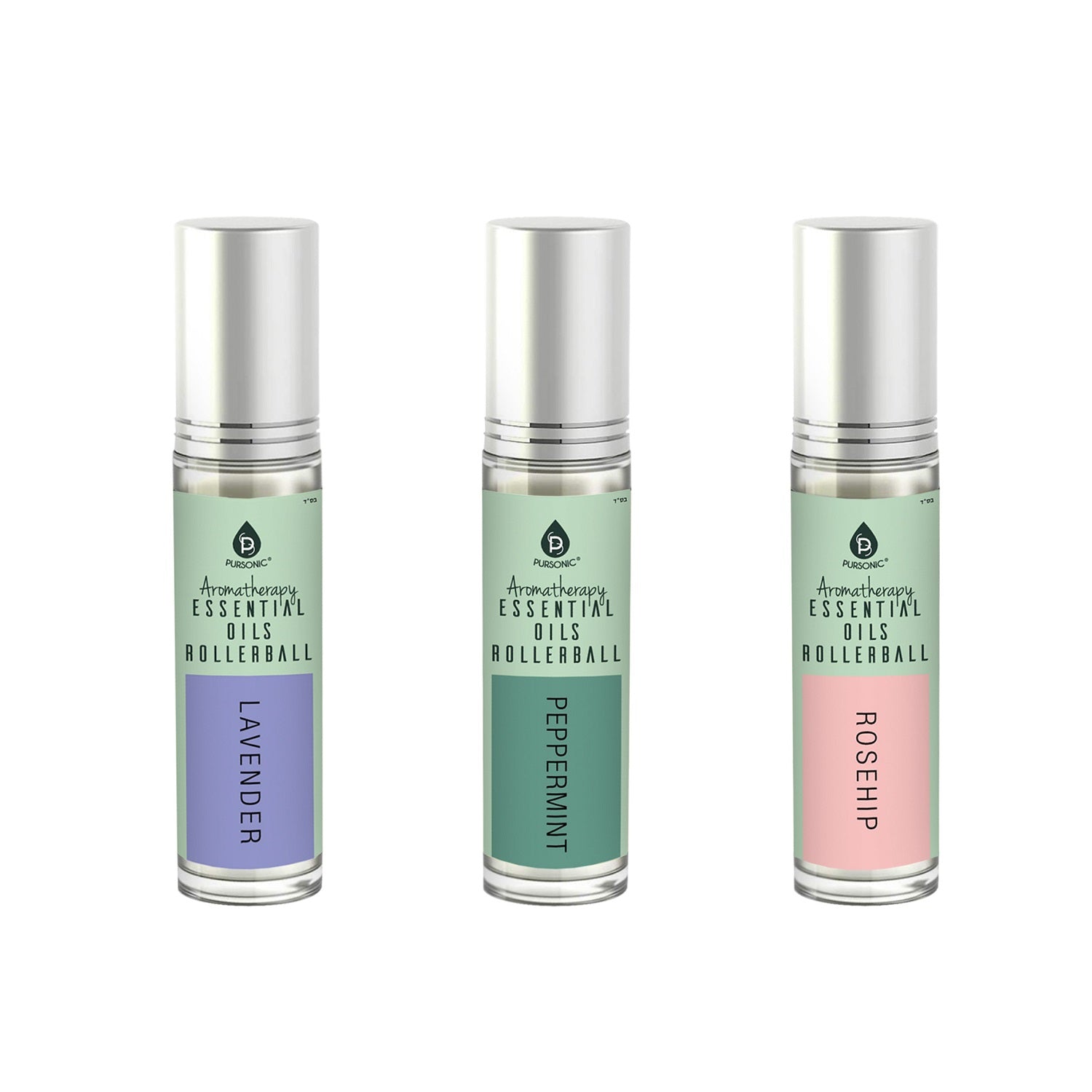 Aromatherapy Essential Oil Rollerballs (Lavender, Peppermint, Rosehip)-1