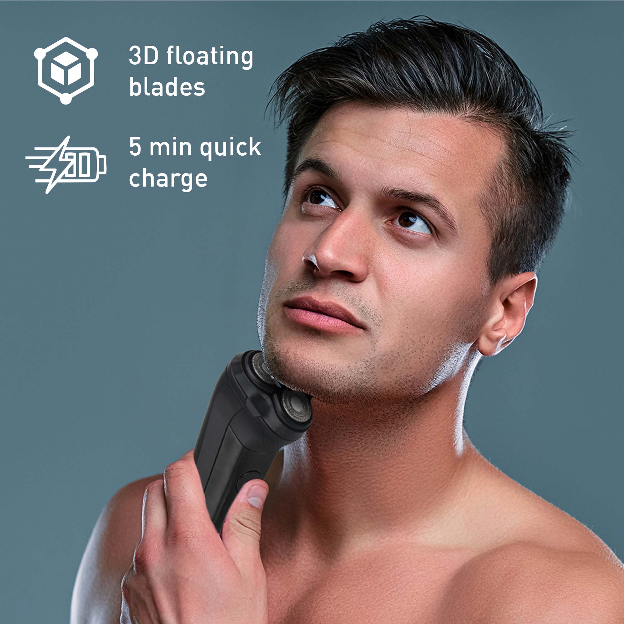 Ultimate Shaving Power Bundle: Mario Lopez Men's Rechargeable Electric Shaver & Painless Electric Shaver-1