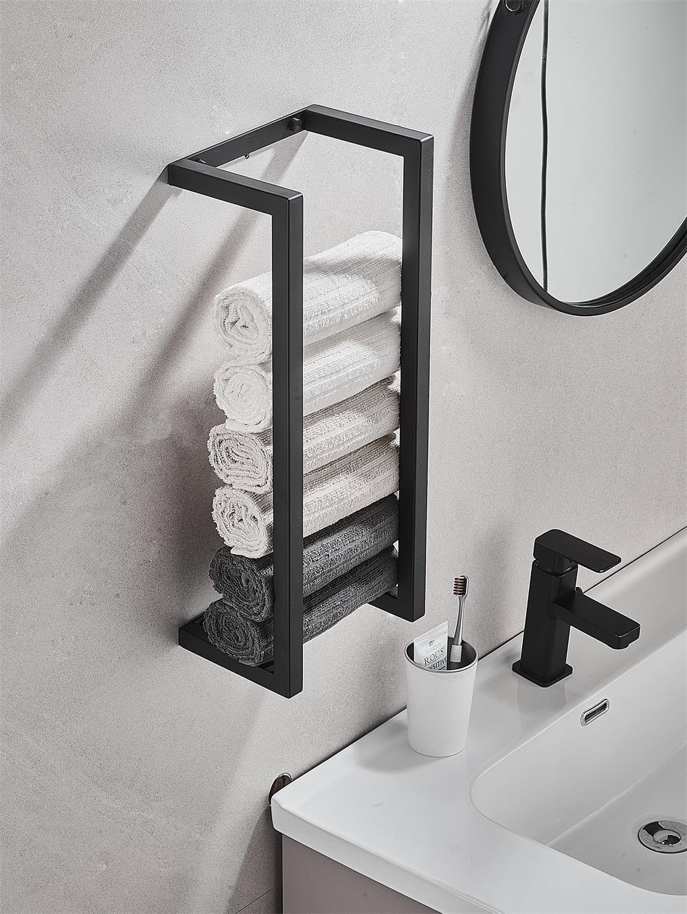 Bathroom Towel Rack Bath Towel Storage Rack Hotel Toilet Towel Roll Stand Dual-use