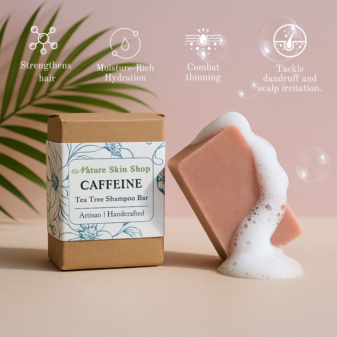 Caffeine Shampoo Bar with Tea Tree Oil – Growth & Scalp Care