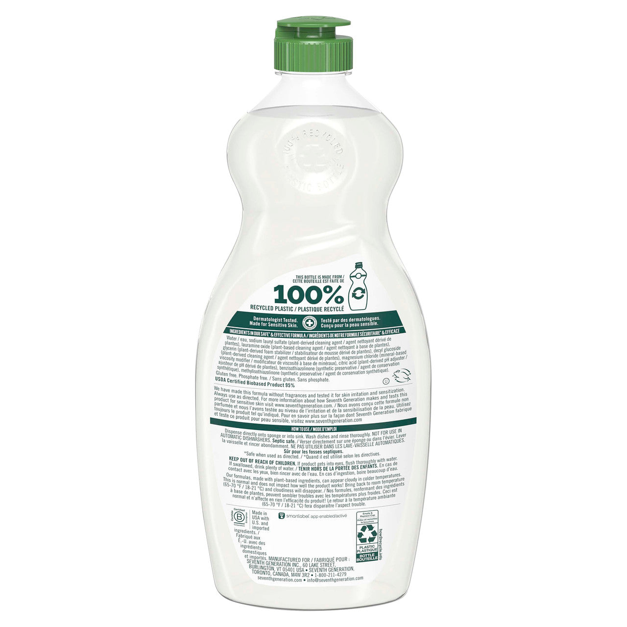 7 GEN DISH LQ FREE/CLEAR ( 6 X 19 OZ   )