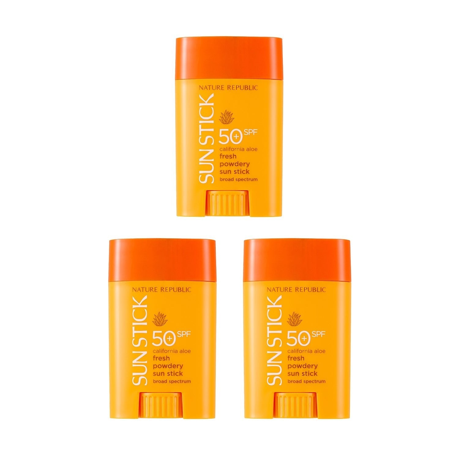 California Aloe Fresh Powdery Sun Stick Broad Spectrum SPF50+ Triple Value Set