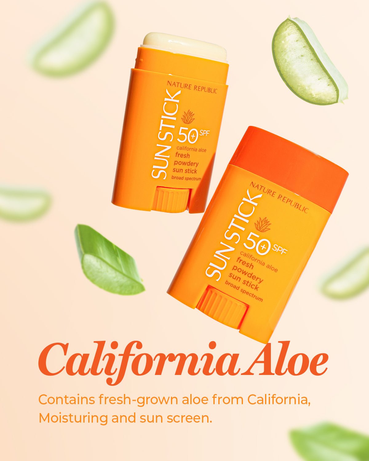 California Aloe Fresh Powdery Sun Stick Broad Spectrum SPF50+ Triple Value Set
